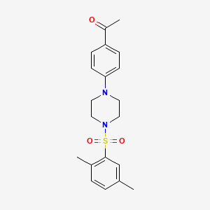 1-(4-{4-[(2,5-dimethylphenyl)sulfonyl]-1-piperazinyl}phenyl)ethanone