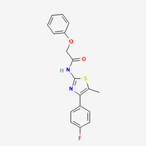 N-[4-(4-fluorophenyl)-5-methyl-1,3-thiazol-2-yl]-2-phenoxyacetamide
