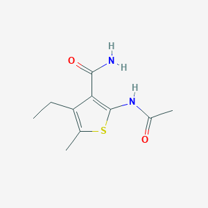 2-(acetylamino)-4-ethyl-5-methyl-3-thiophenecarboxamide