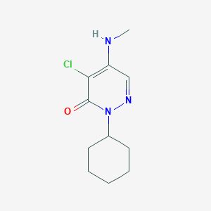 molecular formula C11H16ClN3O B5697407 4-chloro-2-cyclohexyl-5-(methylamino)pyridazin-3-one 