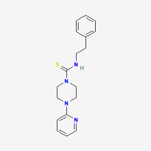 molecular formula C18H22N4S B5697435 N-PHENETHYL-4-(2-PYRIDYL)TETRAHYDRO-1(2H)-PYRAZINECARBOTHIOAMIDE 