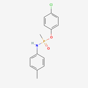 molecular formula C14H15ClNO2P B5697554 N-[(4-chlorophenoxy)-methylphosphoryl]-4-methylaniline 