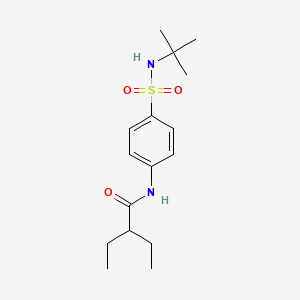 molecular formula C16H26N2O3S B5697590 N-[4-(tert-butylsulfamoyl)phenyl]-2-ethylbutanamide 