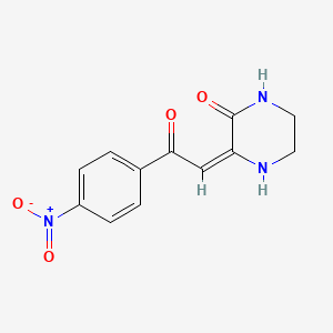 molecular formula C12H11N3O4 B5697609 (3E)-3-[2-(4-nitrophenyl)-2-oxoethylidene]piperazin-2-one 