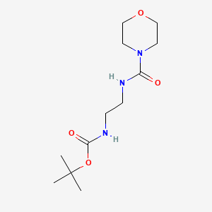 molecular formula C12H23N3O4 B569761 [2-[(4-Morpholinylcarbonyl)amino]ethyl]-carbamic acid, 1,1-dimethylethyl ester CAS No. 215654-61-8