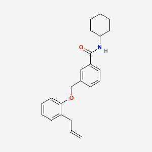 molecular formula C23H27NO2 B5697632 N-cyclohexyl-3-{[2-(prop-2-en-1-yl)phenoxy]methyl}benzamide 