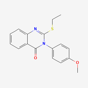 molecular formula C17H16N2O2S B5697657 2-(ethylsulfanyl)-3-(4-methoxyphenyl)quinazolin-4(3H)-one CAS No. 5727-94-6
