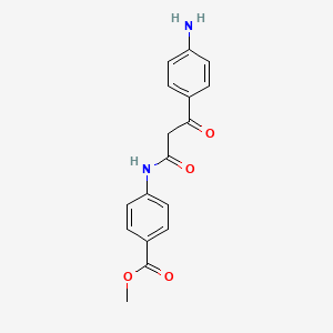 molecular formula C17H16N2O4 B5697683 Methyl 4-[[3-(4-aminophenyl)-3-oxopropanoyl]amino]benzoate 