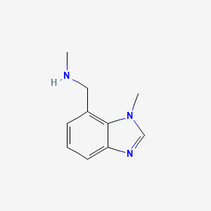 molecular formula C10H13N3 B569772 N-methyl-1-(3-methylbenzimidazol-4-yl)methanamine CAS No. 116939-13-0