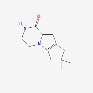 B569773 3,4,7,8-tetrahydro-7,7-dimethyl-2H-Cyclopenta[4,5]pyrrolo[1,2-a]pyrazin-1(6H)-one CAS No. 1346674-23-4