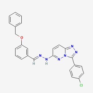 molecular formula C25H19ClN6O B5697734 3-(BENZYLOXY)BENZALDEHYDE 1-[3-(4-CHLOROPHENYL)[1,2,4]TRIAZOLO[4,3-B]PYRIDAZIN-6-YL]HYDRAZONE 