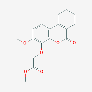 molecular formula C17H18O6 B5697738 METHYL 2-({3-METHOXY-6-OXO-6H,7H,8H,9H,10H-CYCLOHEXA[C]CHROMEN-4-YL}OXY)ACETATE 