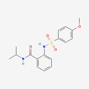 molecular formula C17H20N2O4S B5697744 N-ISOPROPYL-2-(4-METHOXYBENZENESULFONAMIDO)BENZAMIDE 