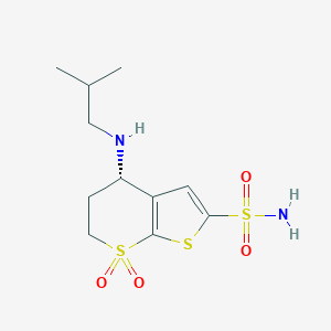 molecular formula C11H18N2O4S3 B056978 Sezolamide CAS No. 123308-22-5