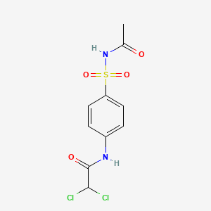 molecular formula C10H10Cl2N2O4S B5697809 N-[4-(acetylsulfamoyl)phenyl]-2,2-dichloroacetamide 