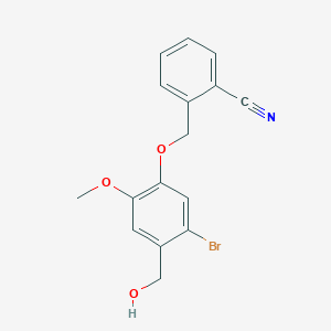 molecular formula C16H14BrNO3 B5697820 2-[[5-Bromo-4-(hydroxymethyl)-2-methoxyphenoxy]methyl]benzonitrile 