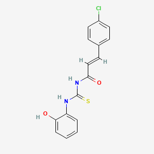 molecular formula C16H13ClN2O2S B5697841 N-[3-(4-CHLOROPHENYL)ACRYLOYL]-N'-(2-HYDROXYPHENYL)THIOUREA 