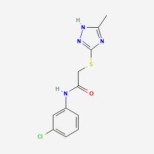 molecular formula C11H11ClN4OS B5697852 N~1~-(3-CHLOROPHENYL)-2-[(5-METHYL-4H-1,2,4-TRIAZOL-3-YL)SULFANYL]ACETAMIDE 