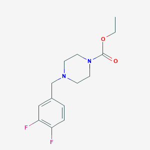 molecular formula C14H18F2N2O2 B5697855 ethyl 4-[(3,4-difluorophenyl)methyl]piperazine-1-carboxylate 