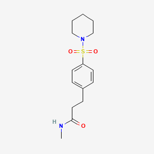 molecular formula C15H22N2O3S B5697898 N-METHYL-3-[4-(PIPERIDINE-1-SULFONYL)PHENYL]PROPANAMIDE 