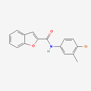 molecular formula C16H12BrNO2 B5697913 N-(4-bromo-3-methylphenyl)-1-benzofuran-2-carboxamide 