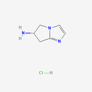 molecular formula C6H10ClN3 B569798 (6S)-6,7-Dihydro-5H-Pyrrolo[1,2-a]imidazol-6-amine Hydrochloride CAS No. 1219019-28-9