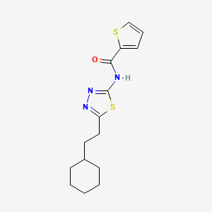 molecular formula C15H19N3OS2 B5697992 N-[5-(2-cyclohexylethyl)-1,3,4-thiadiazol-2-yl]thiophene-2-carboxamide 