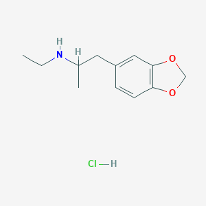molecular formula C12H18ClNO2 B056980 N-Ethyl-alpha-methyl-1,3-benzodioxole-5-ethanamine hydrochloride CAS No. 116261-63-3