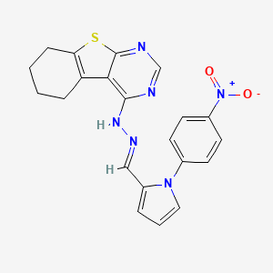 molecular formula C21H18N6O2S B5698086 N-[(E)-[1-(4-nitrophenyl)pyrrol-2-yl]methylideneamino]-5,6,7,8-tetrahydro-[1]benzothiolo[2,3-d]pyrimidin-4-amine 