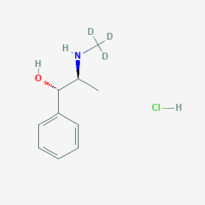 molecular formula C₁₀H₁₃D₃ClNO B056981 (1S,2S)-(+)-Pseudoephedrine-D3 hcl (N-methyl-D3) CAS No. 285979-73-9