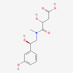 molecular formula C13H17NO6 B569811 N-Methyl-N-[(betaR)-beta,3-dihydroxyphenethyl]-3-hydroxysuccinamidic acid CAS No. 830346-80-0