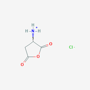 molecular formula C4H6ClNO3 B056982 ((S)-Dihydro-2,5-dioxo-3-furyl)ammonium chloride CAS No. 34029-31-7