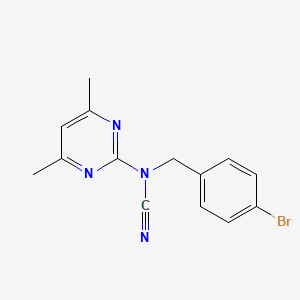 molecular formula C14H13BrN4 B5698234 N-(4-bromobenzyl)-N-(4,6-dimethyl-2-pyrimidinyl)cyanamide 