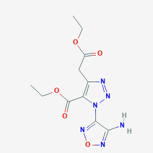 molecular formula C11H14N6O5 B5698268 ethyl 1-(4-amino-1,2,5-oxadiazol-3-yl)-4-(2-ethoxy-2-oxoethyl)-1H-1,2,3-triazole-5-carboxylate 