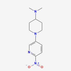 molecular formula C12H18N4O2 B569828 N,N-dimethyl-1-(6-nitropyridin-3-yl)piperidin-4-amine CAS No. 1002317-12-5