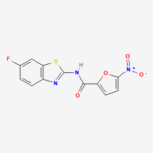 molecular formula C12H6FN3O4S B5698341 N-(6-fluoro-1,3-benzothiazol-2-yl)-5-nitrofuran-2-carboxamide 