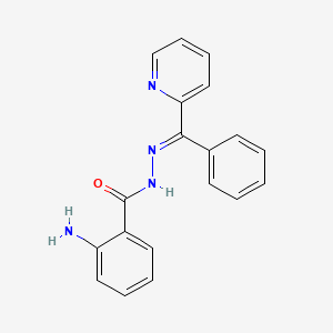 molecular formula C19H16N4O B5698425 2-amino-N'-[(E)-phenyl(pyridin-2-yl)methylidene]benzohydrazide 