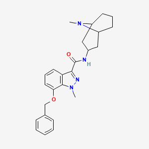 molecular formula C25H30N4O2 B569851 1-Methyl-N-(9-methyl-9-azabicyclo[3.3.1]nonan-3-yl)-7-phenylmethoxyindazole-3-carboxamide CAS No. 133841-14-2