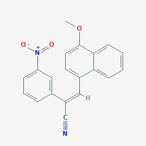 molecular formula C20H14N2O3 B5698552 (E)-3-(4-methoxynaphthalen-1-yl)-2-(3-nitrophenyl)prop-2-enenitrile 