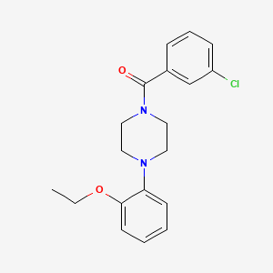 molecular formula C19H21ClN2O2 B5698562 (3-CHLOROPHENYL)[4-(2-ETHOXYPHENYL)PIPERAZINO]METHANONE 