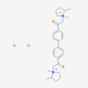 molecular formula C28H38Br2N2O2 B056986 4,4'-Bis((2-methylpyrrolidino)acetyl)biphenyl dimethiobromide CAS No. 123489-62-3