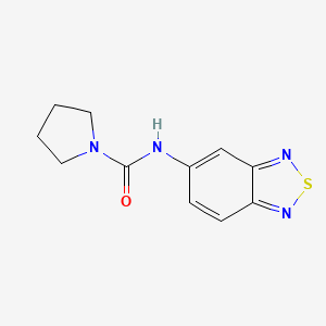 molecular formula C11H12N4OS B5698664 N-(Benzo[c][1,2,5]thiadiazol-5-yl)pyrrolidine-1-carboxamide 