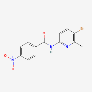 molecular formula C13H10BrN3O3 B5698672 N-(5-bromo-6-methylpyridin-2-yl)-4-nitrobenzamide 