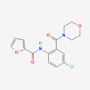 molecular formula C16H15ClN2O4 B5698714 N-[4-chloro-2-(morpholin-4-ylcarbonyl)phenyl]furan-2-carboxamide 