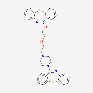 molecular formula C34H32N4O2S2 B569872 O-Dibenzo[b,f][1,4]thiazepinyl Quetiapine CAS No. 1800608-95-0