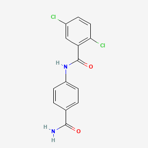 molecular formula C14H10Cl2N2O2 B5698746 N-(4-carbamoylphenyl)-2,5-dichlorobenzamide 