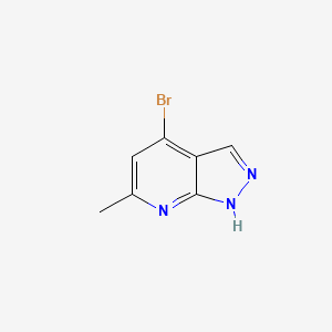 molecular formula C7H6BrN3 B569876 4-Bromo-6-methyl-1H-pyrazolo[3,4-b]pyridine CAS No. 1369326-01-1