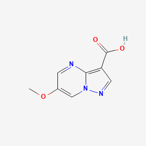 molecular formula C8H7N3O3 B569879 6-Methoxypyrazolo[1,5-a]pyrimidine-3-carboxylic acid CAS No. 1356016-93-7