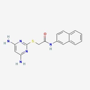 molecular formula C16H15N5OS B5698815 2-[(4,6-diaminopyrimidin-2-yl)sulfanyl]-N-(naphthalen-2-yl)acetamide 
