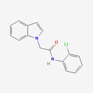 molecular formula C16H13ClN2O B5698816 N-(2-chlorophenyl)-2-(1H-indol-1-yl)acetamide 